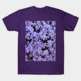 Purple Floral Garden Flower Pattern T-Shirt